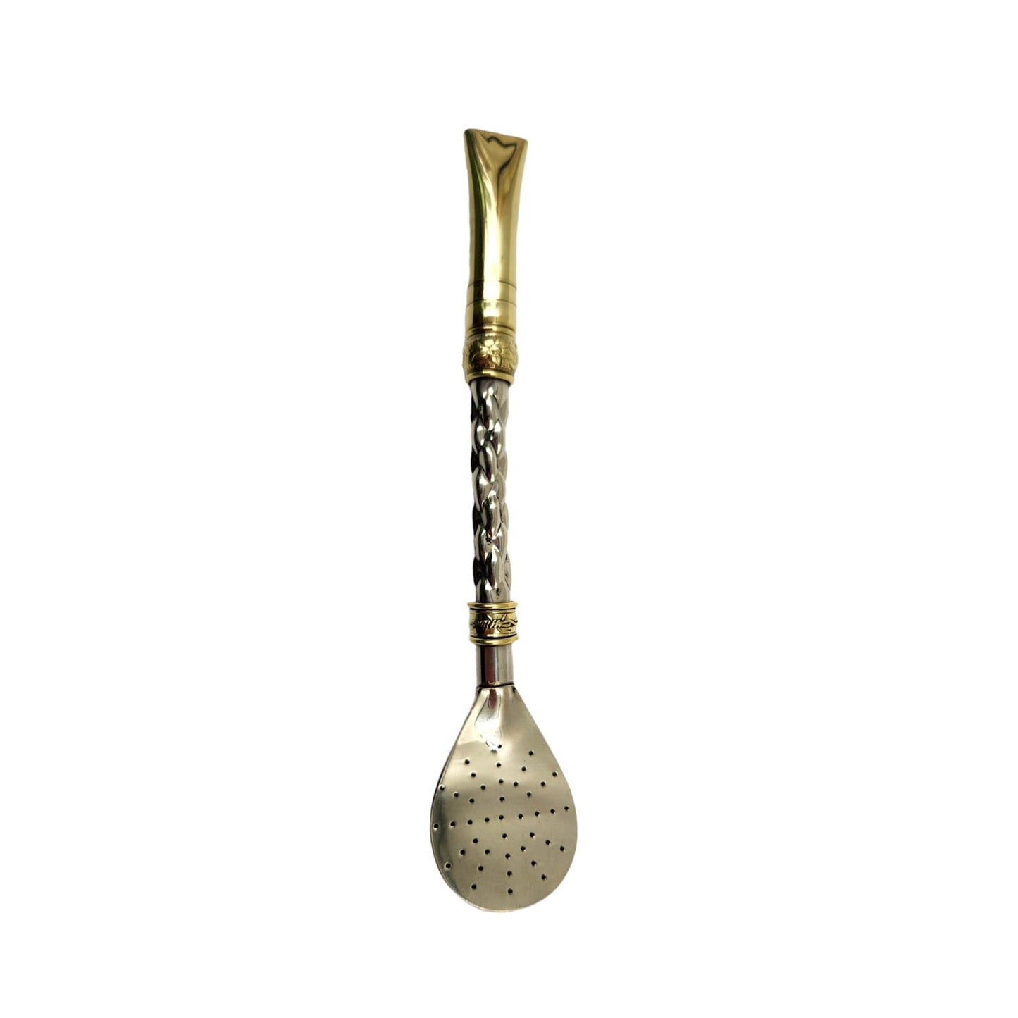 Bombillón recto cincelado alpaca y bronce
