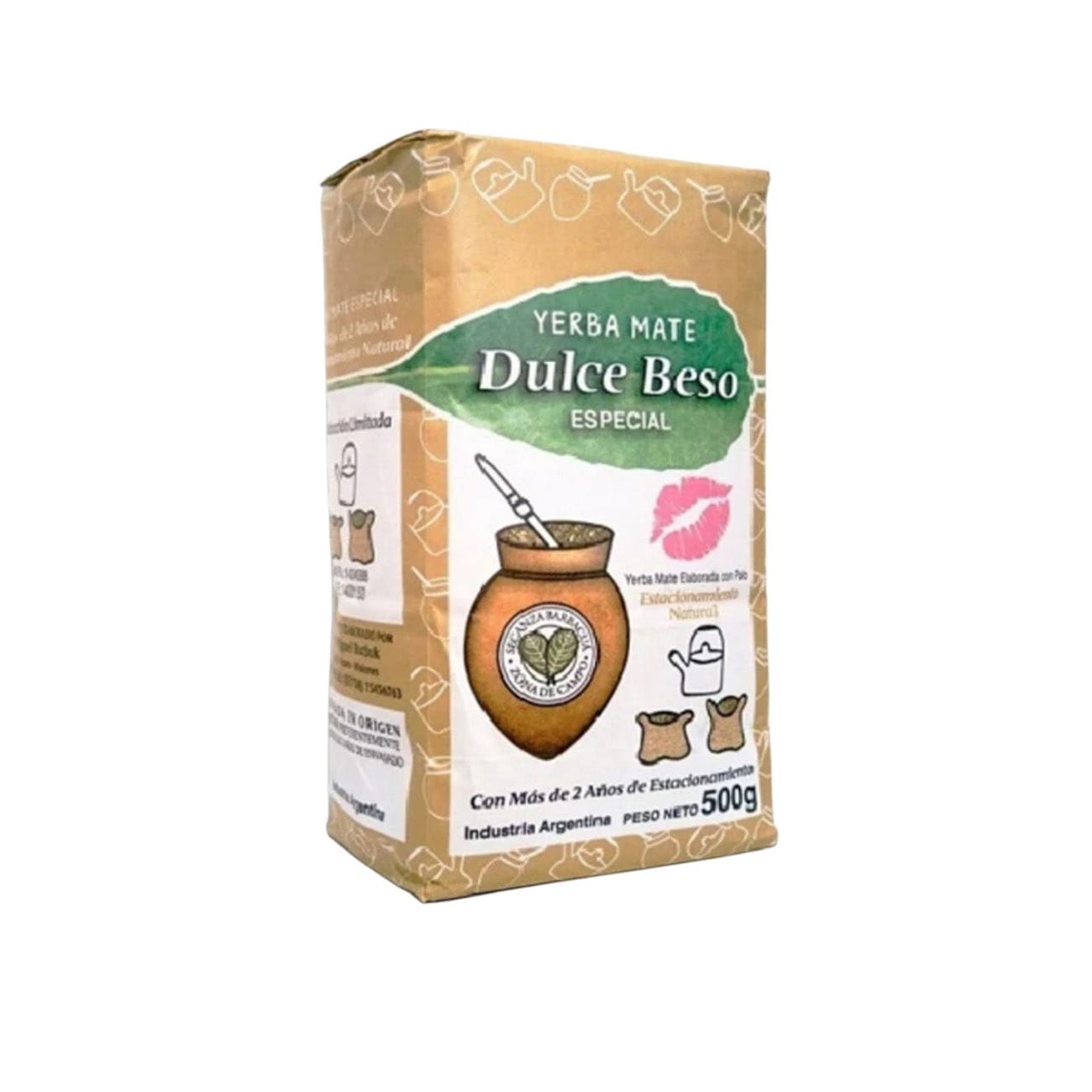 Yerba mate Dulce Beso con palo 500 grs.