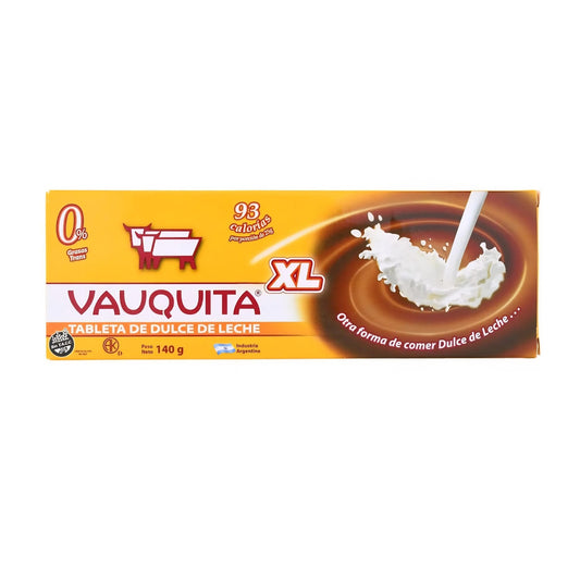 Barra de Dulce de Leche La Vauquita Clasica XL 140 gramos