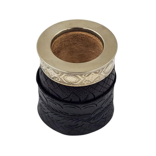 Mate imperial calabaza con base desmontable y virola cincelada