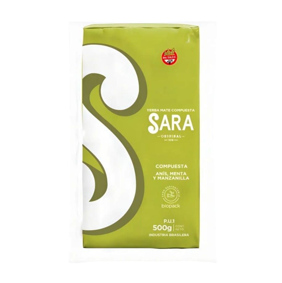Yerba Mate Sara Anís, Menta y Manzanilla 500 grs