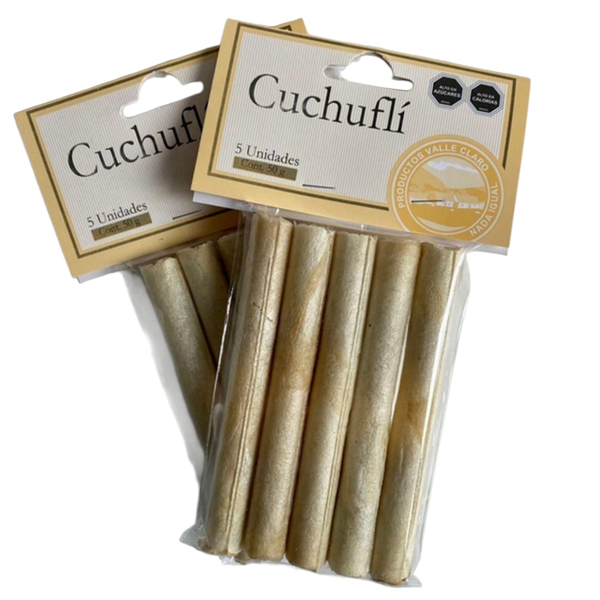 Cuchuflís relleno de manjar Valle Claro 5 unidades.