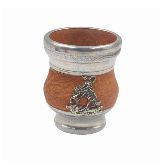 Mate algarrobo cincelado