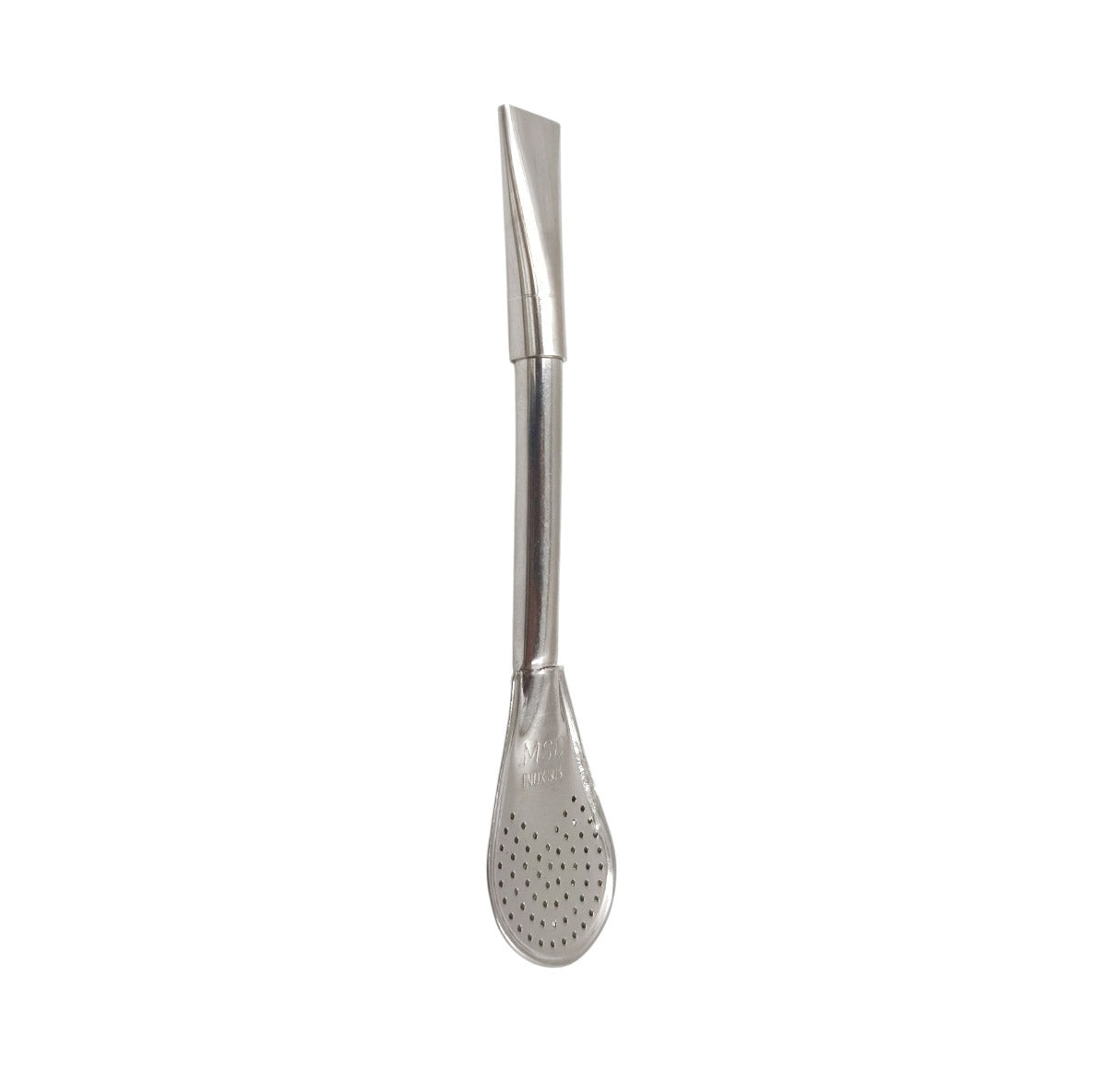 Bombilla recta acero cucharita 14 cm.