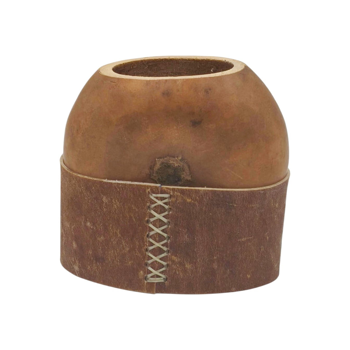 Mate galleta con base de cuero crudo
