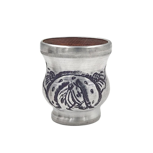 Mate algarrobo cincelado