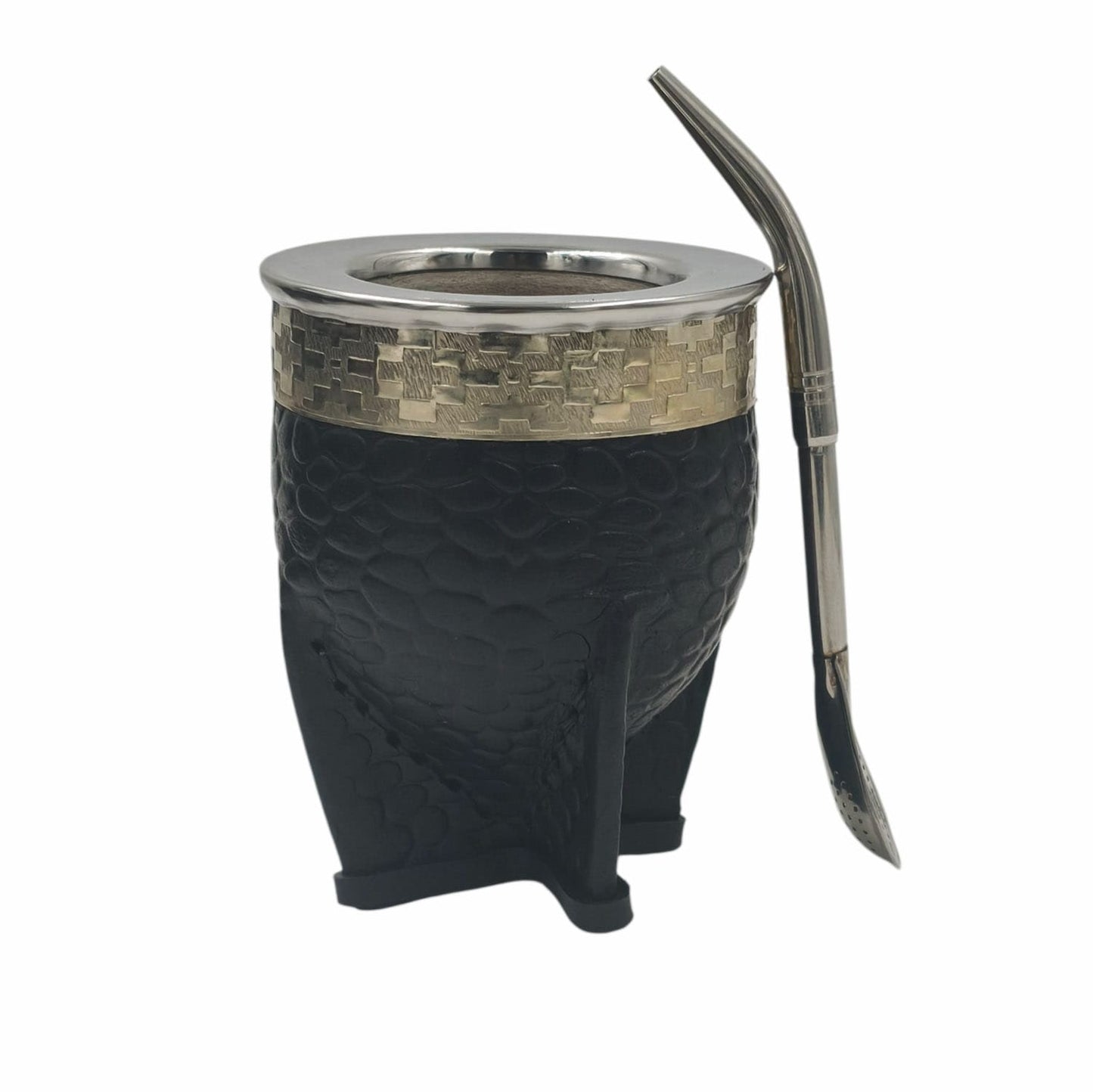 Mate imperial acero fleje en alpaca+ bombilla