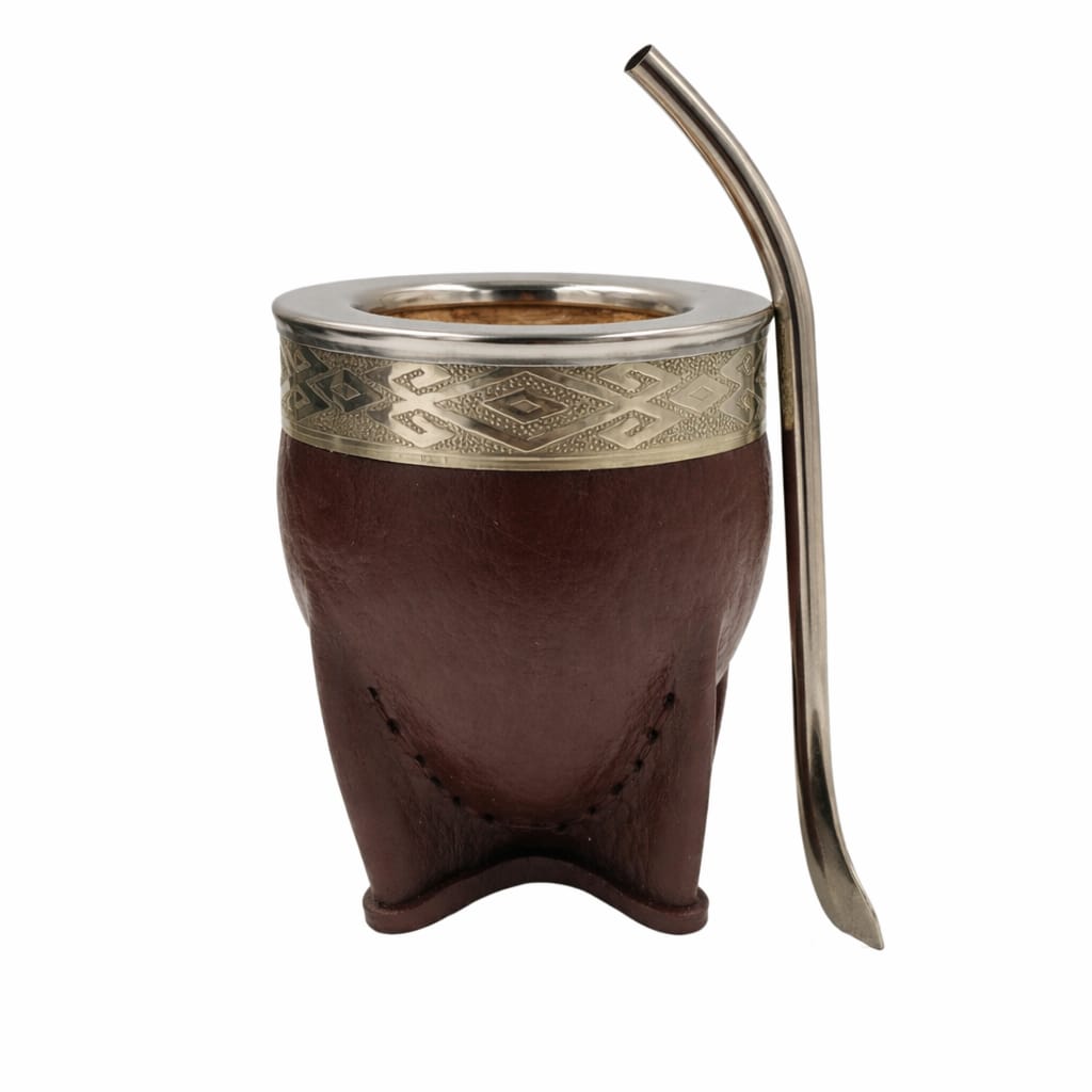 Mate imperial de calabaza acero - alpaca + bombilla