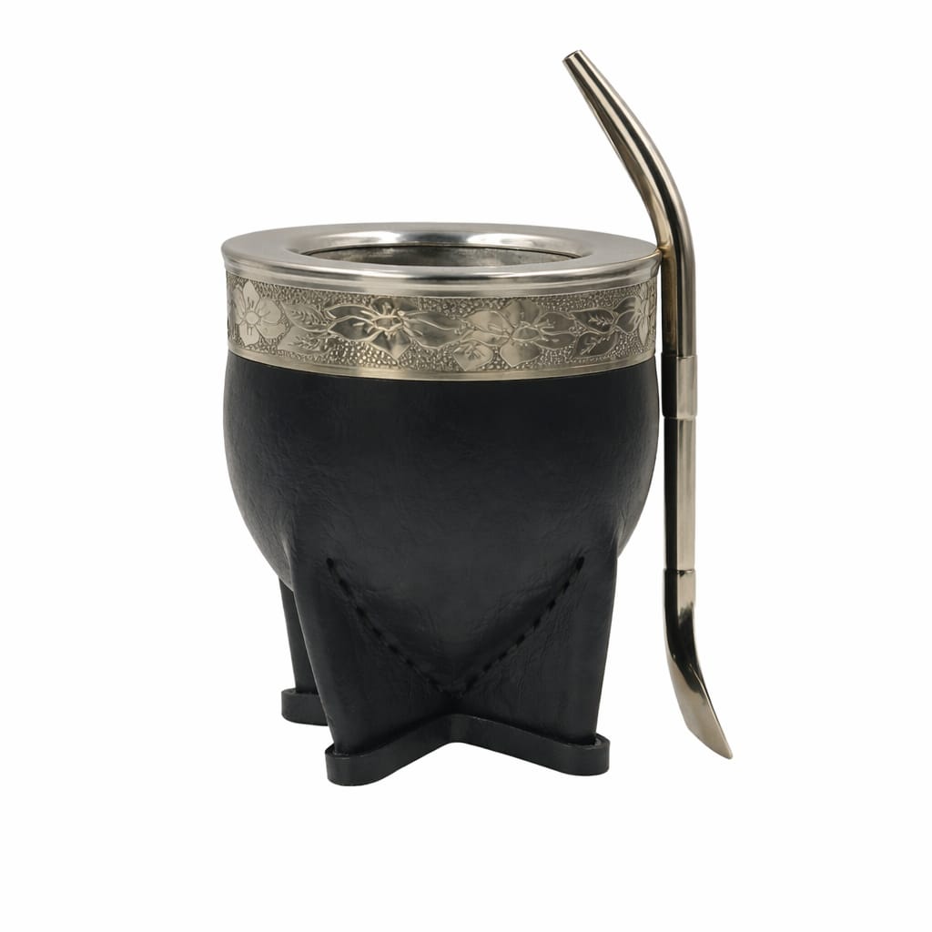 Mate imperial acero fleje en alpaca+ bombilla