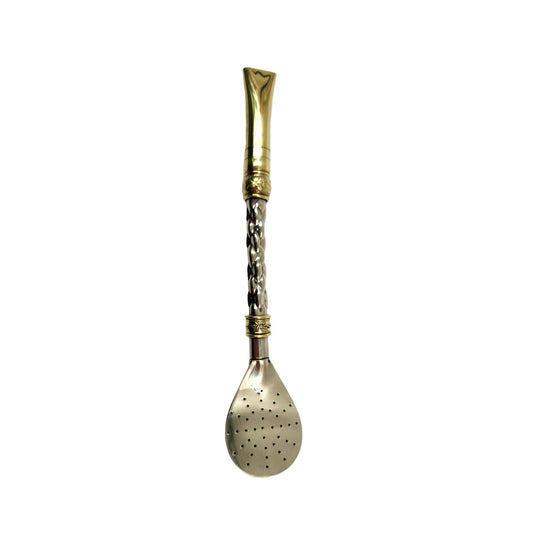 Bombillón recto cincelado alpaca y bronce