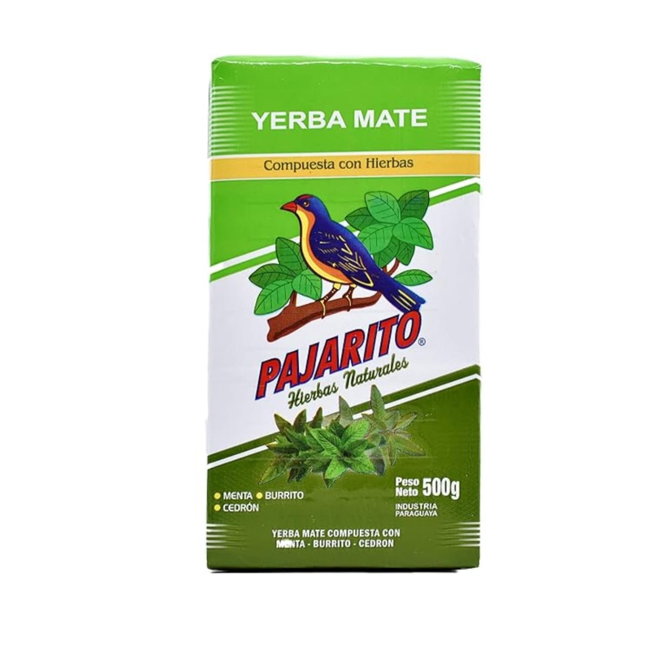 Yerba mate pajarito hierbas naturales 500 grs