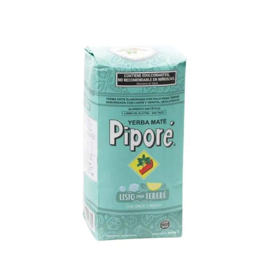 Yerba mate piporé Tereré limón y mentol 500 grs.