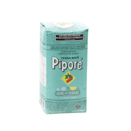 Yerba mate piporé Tereré limón y mentol 500 grs.