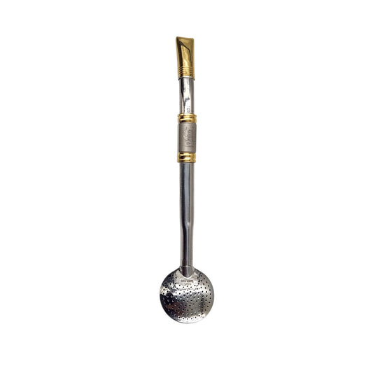 Bomba chimarrao "Materos" oro 19 cm.