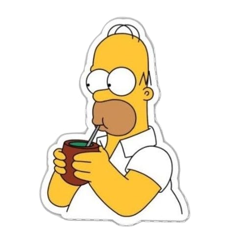 Sticker Homero mateando