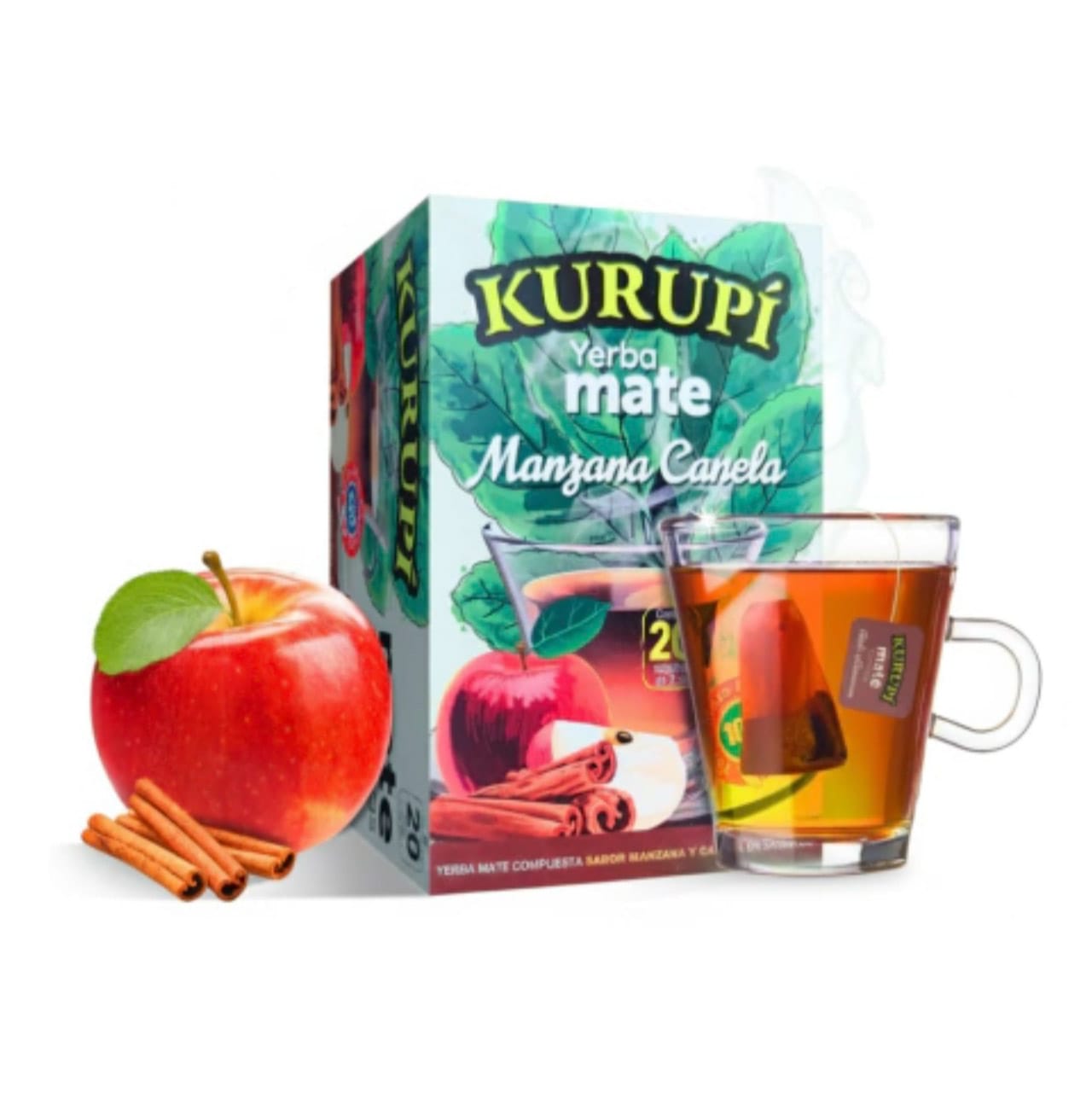 Mate cocido Kurupí con manzana y canela