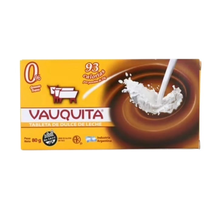 Barrita de Dulce de Leche La Vauquita Clasica 80 grs.