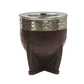 Mate imperial acero fleje en alpaca cuero texturado