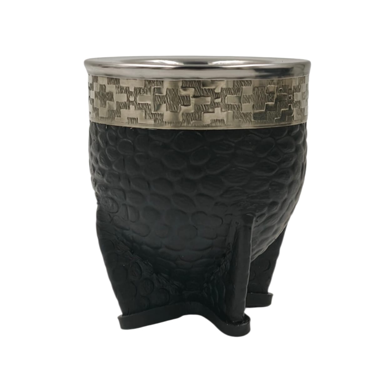 Mate imperial acero fleje en alpaca cuero texturado