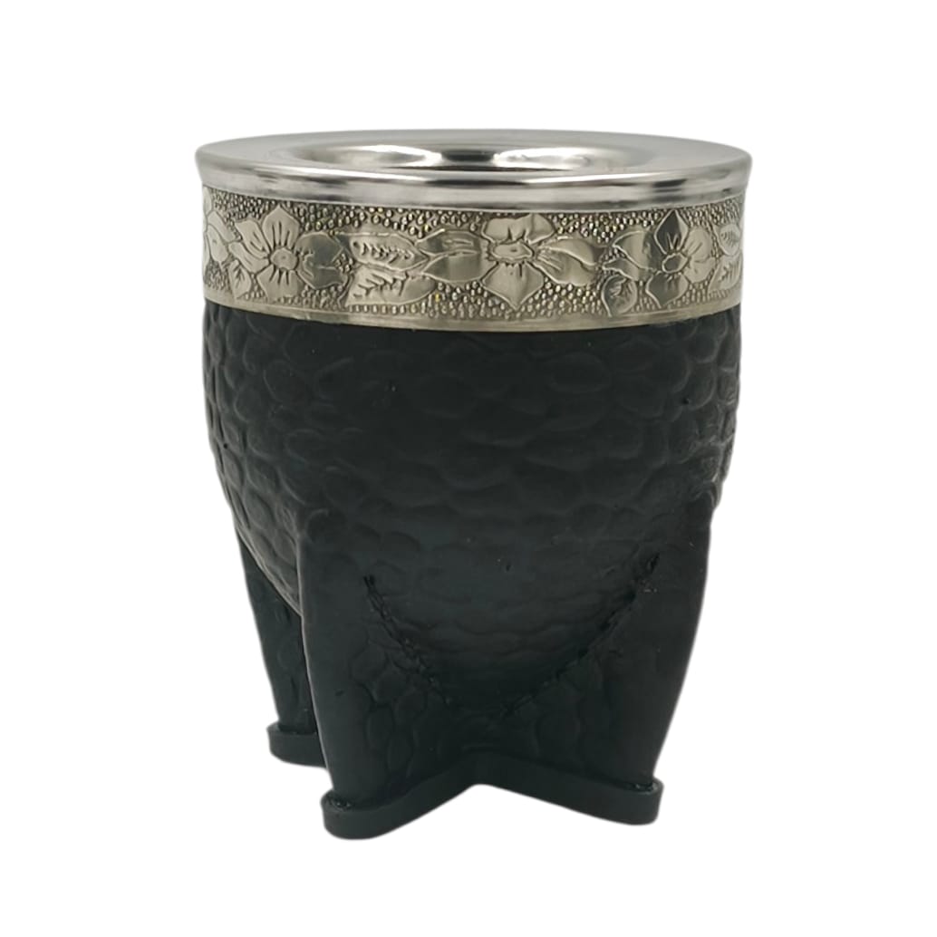 Mate imperial acero fleje en alpaca cuero texturado
