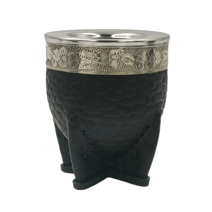 Mate imperial acero fleje en alpaca cuero texturado