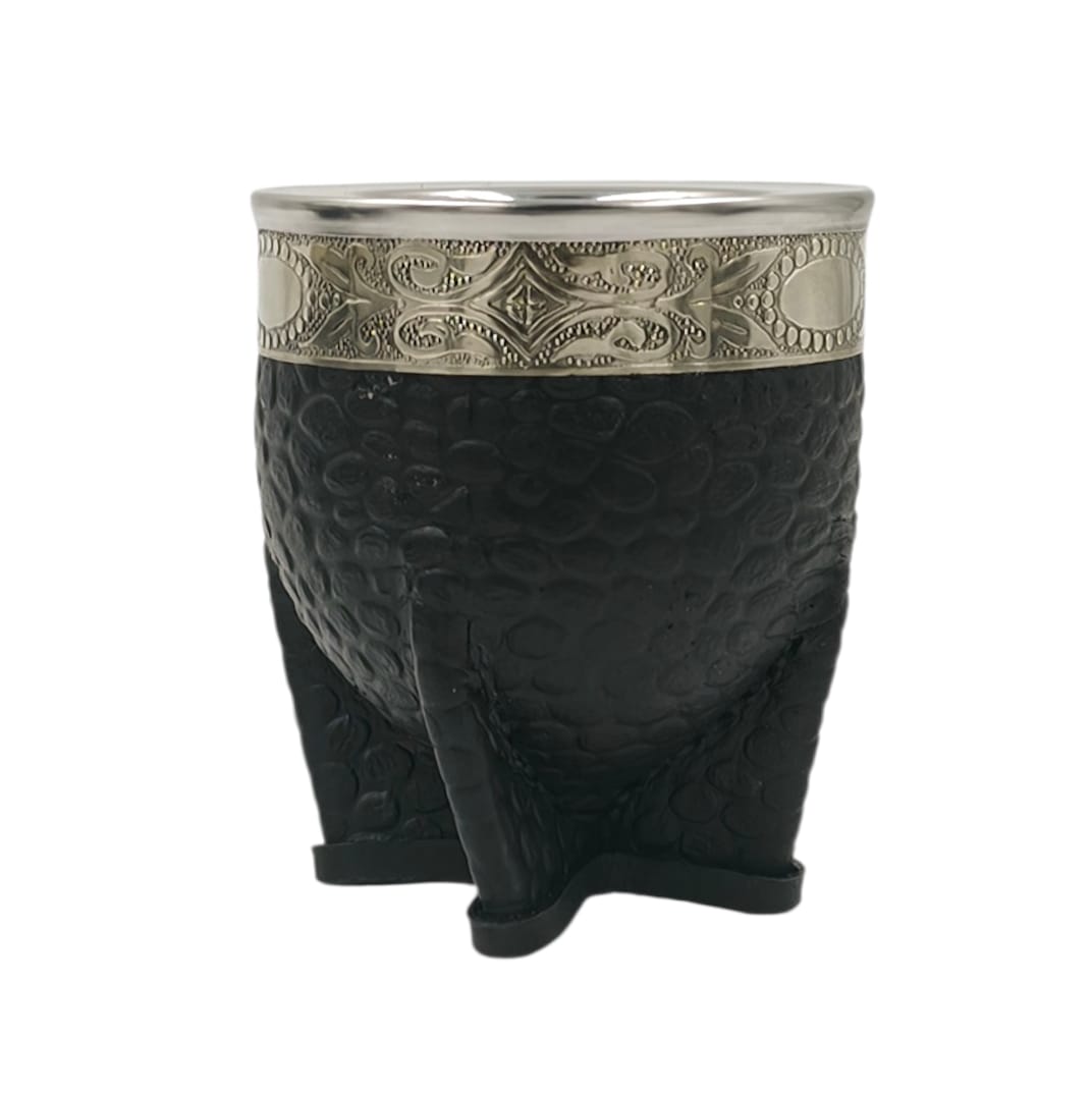 Mate imperial acero fleje en alpaca cuero texturado