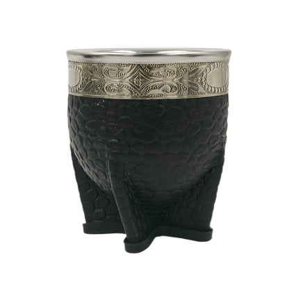 Mate imperial acero fleje en alpaca cuero texturado