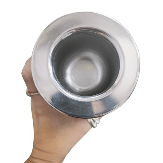 Mate imperial acero fleje en alpaca cuero texturado