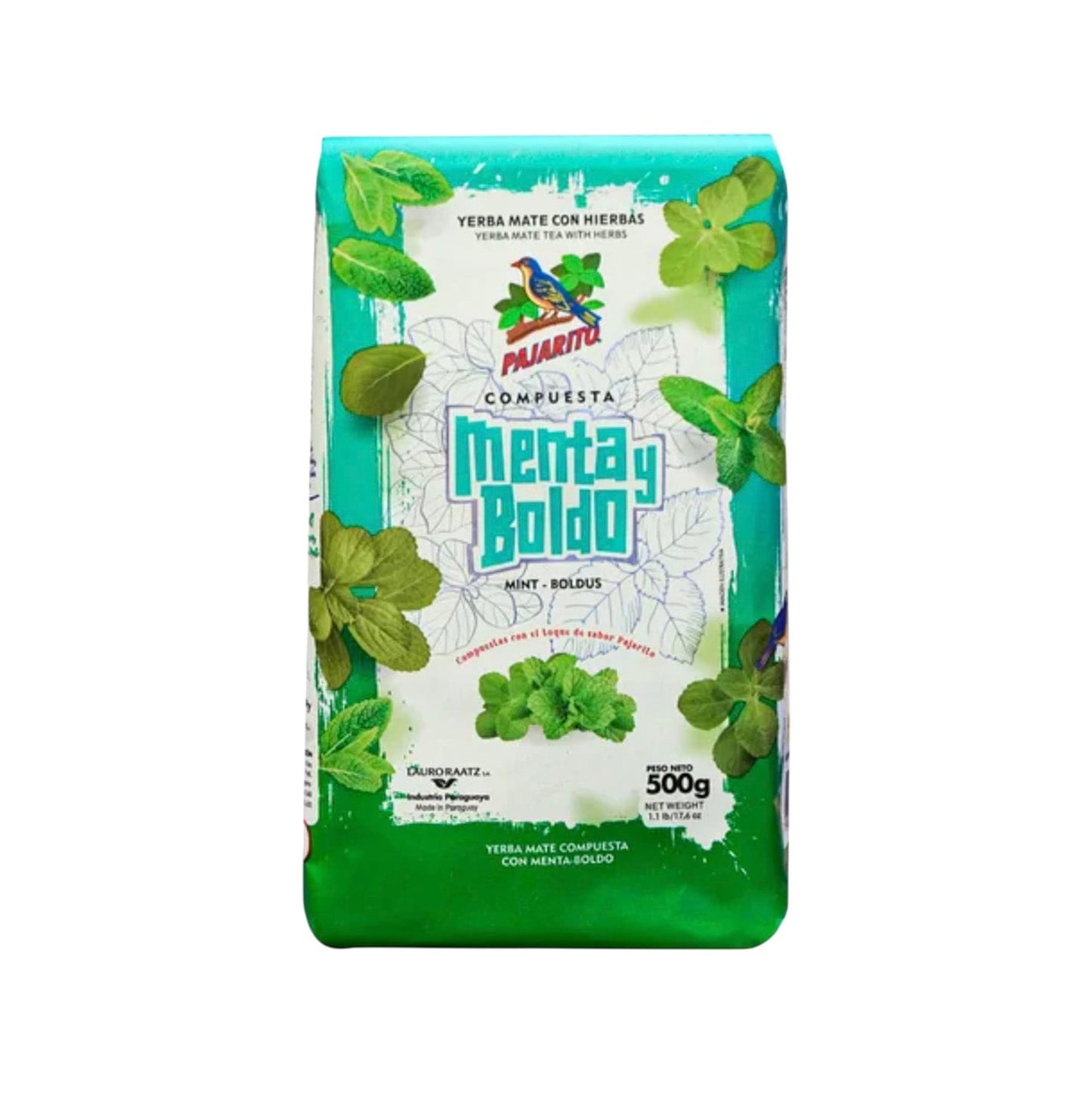 Yerba mate pajarito menta y boldo 500 grs.