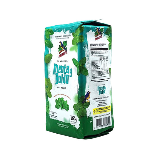 Yerba mate pajarito menta y boldo 500 grs.