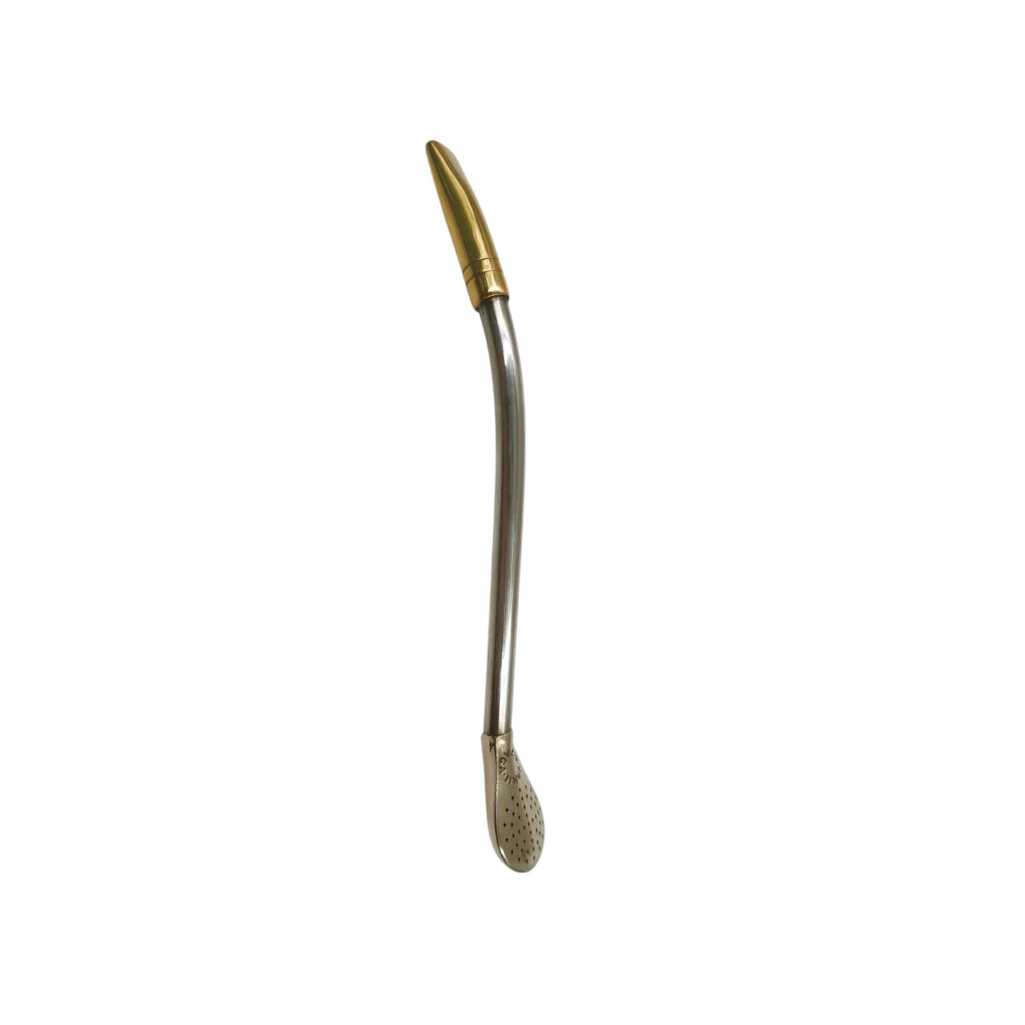 Bombilla alpaca Uruguaya boquilla de bronce