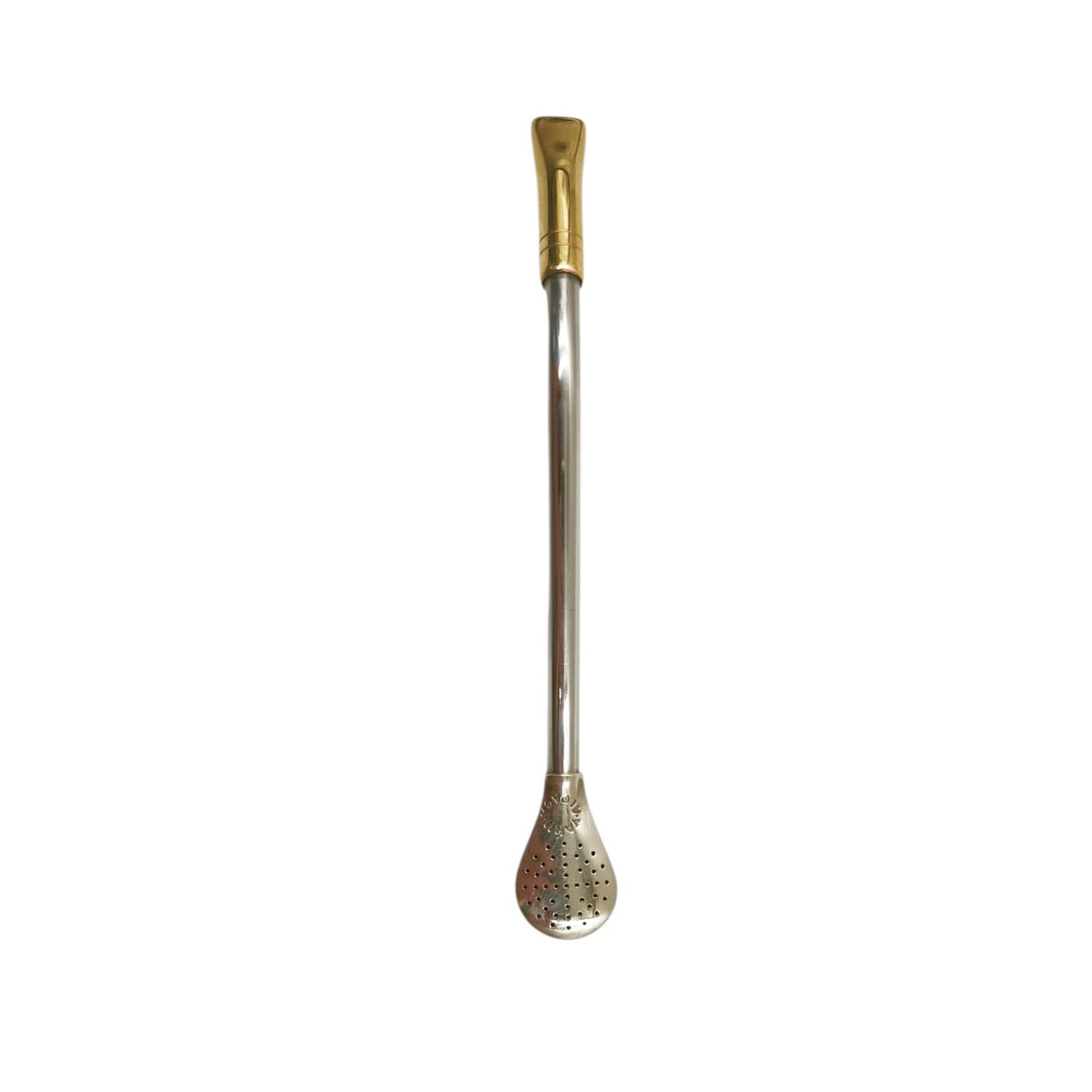 Bombilla alpaca Uruguaya boquilla de bronce