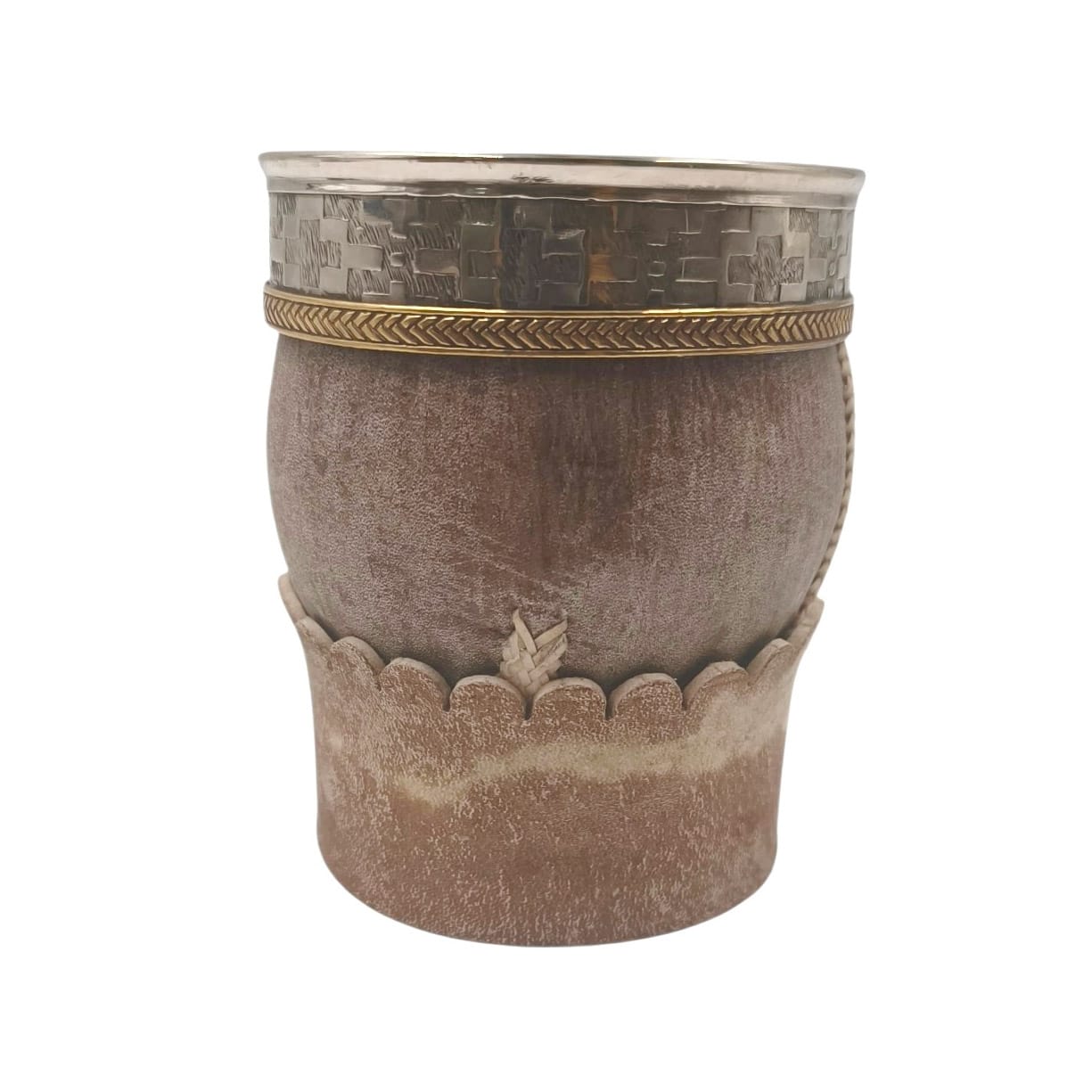 Mate imperial cuero crudo base desmontable.