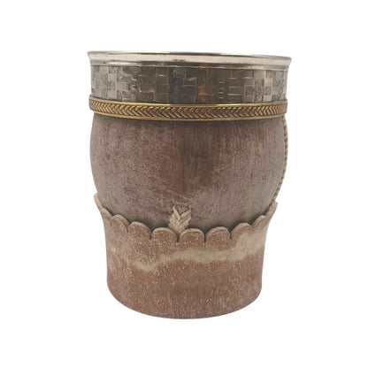 Mate imperial cuero crudo base desmontable.