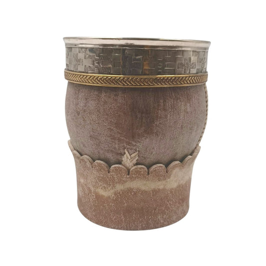 Mate imperial cuero crudo base desmontable.