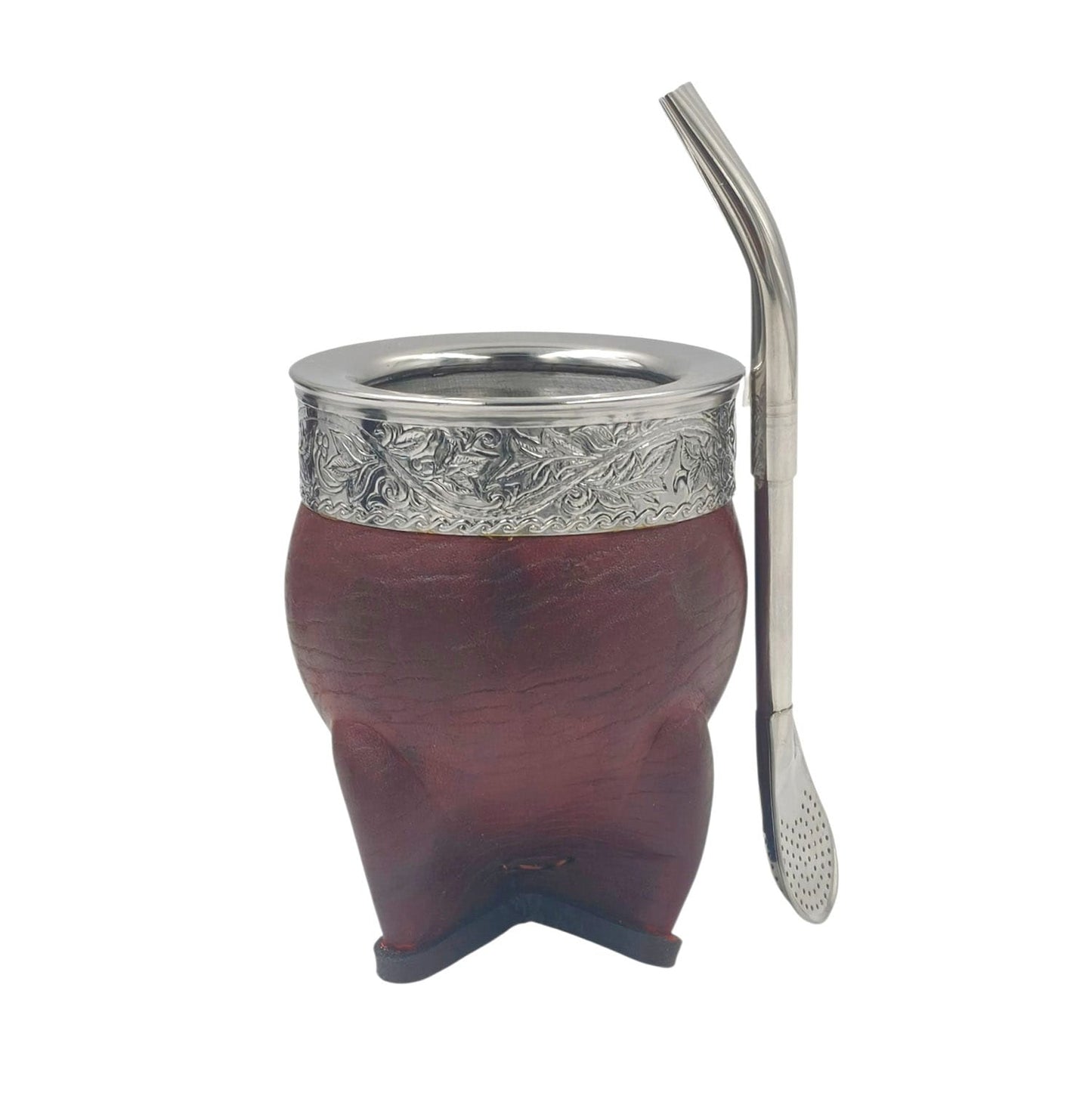 Mate imperial  acero fleje y virola en acero + bombilla