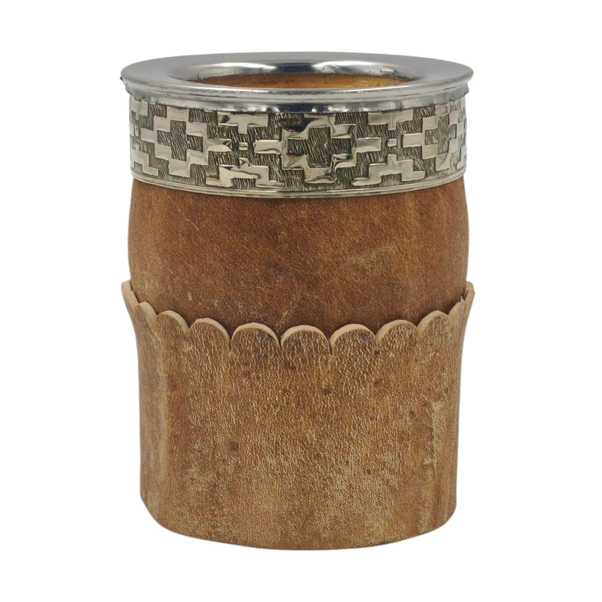 Mate imperial cuero crudo base desmontable.