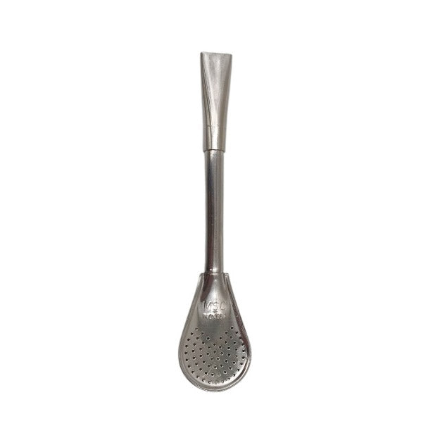 Bombilla recta acero cucharita 14 cm.