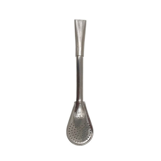 Bombilla recta acero cucharita 14 cm.