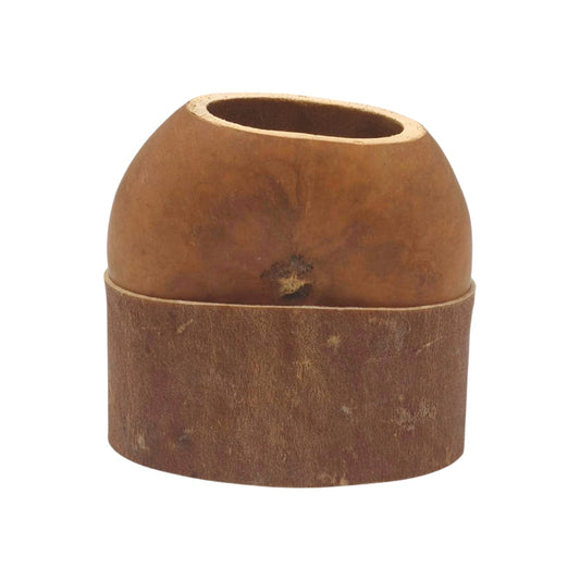 Mate galleta con base de cuero crudo
