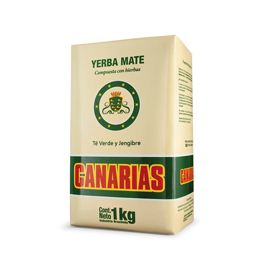 Yerba mate Canarias té verde y Jengibre 500 grs