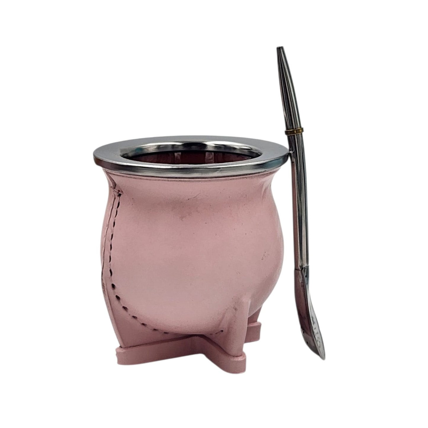 Mate camionero cerámico uruguayo + bombilla