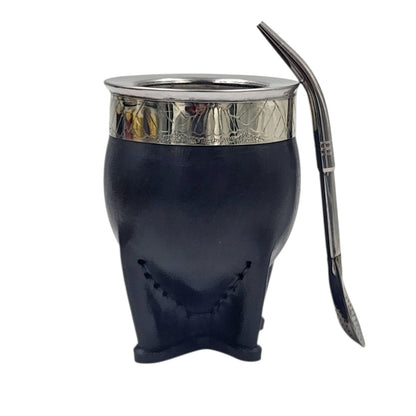 Mate imperial acero fleje en alpaca+ bombilla