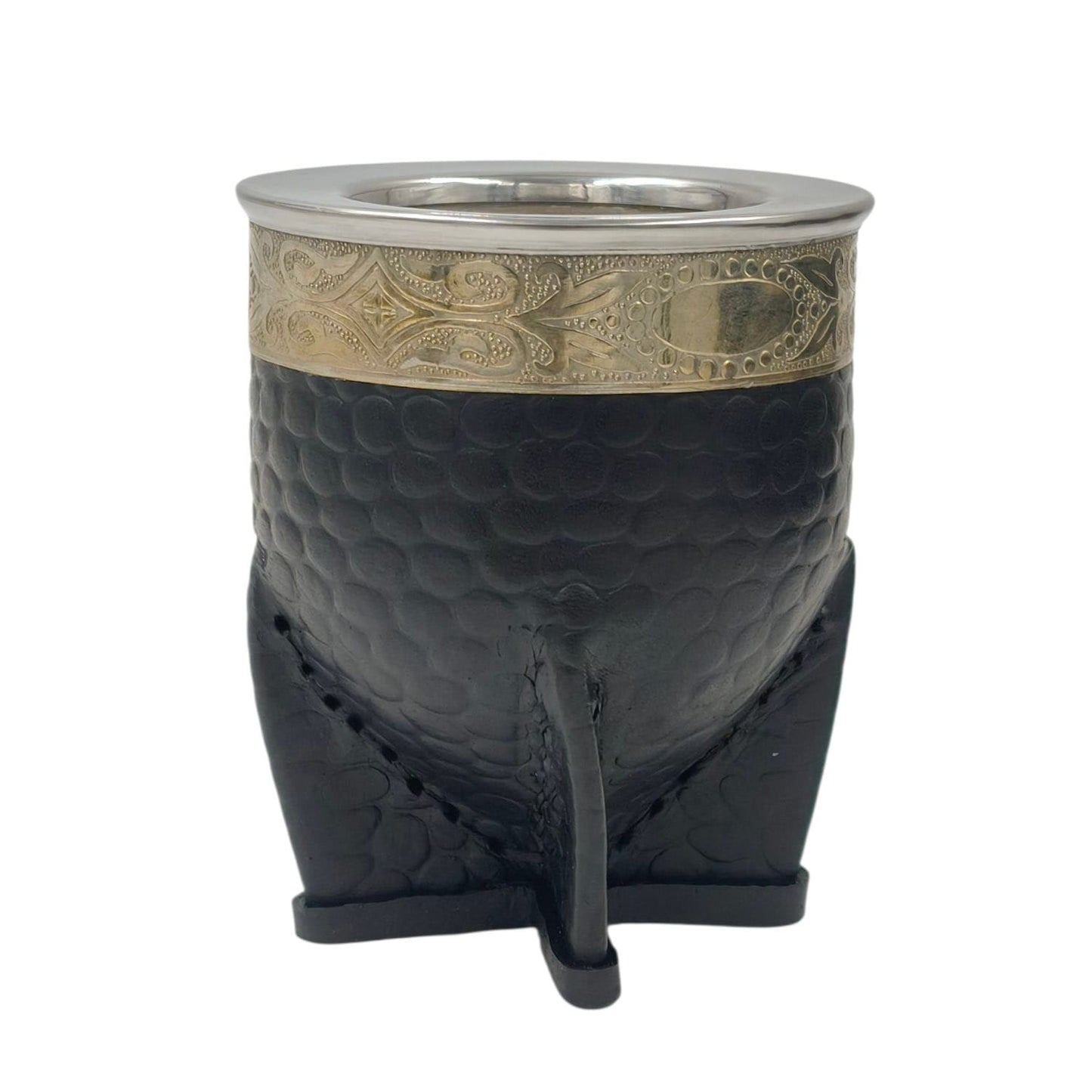 Mate imperial acero texturado fleje en alpaca