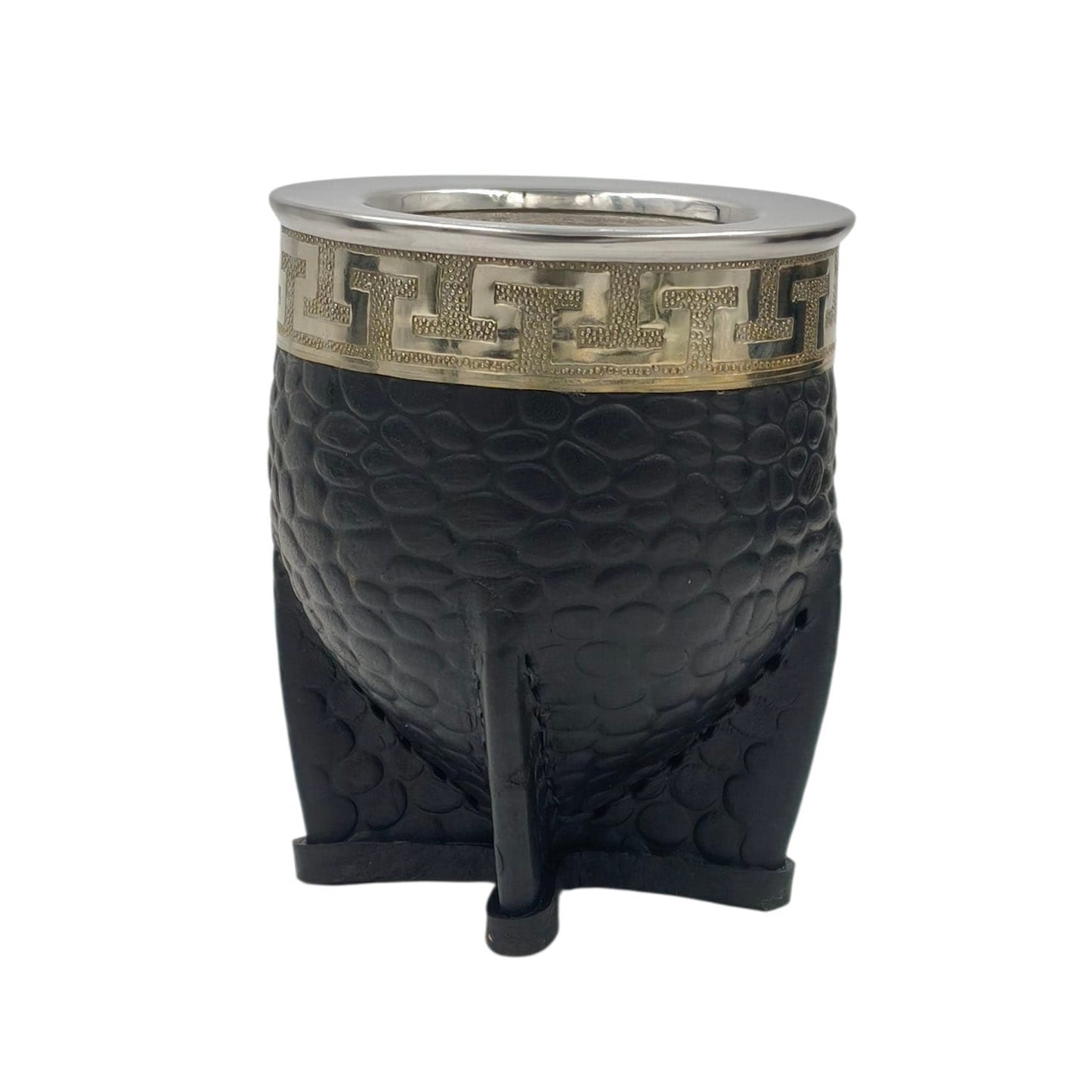 Mate imperial acero texturado fleje en alpaca