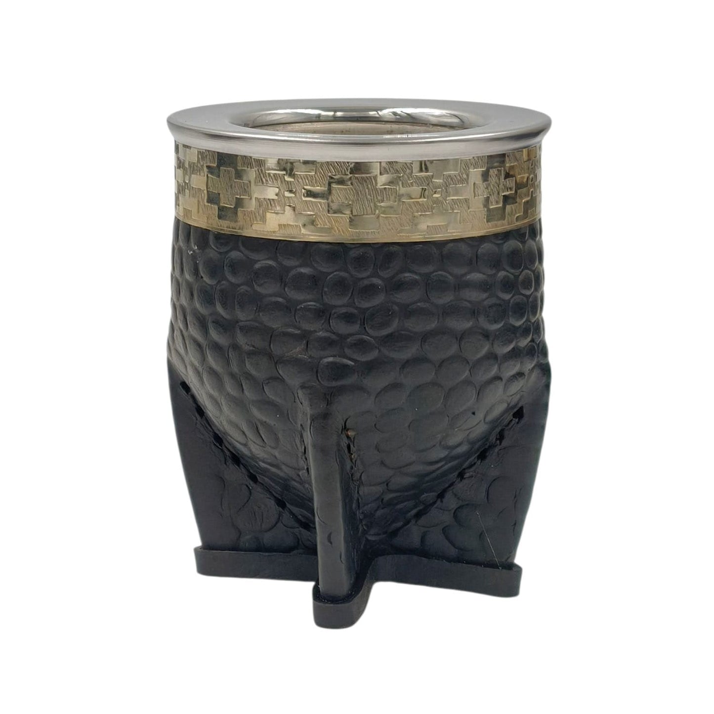 Mate imperial acero texturado fleje en alpaca