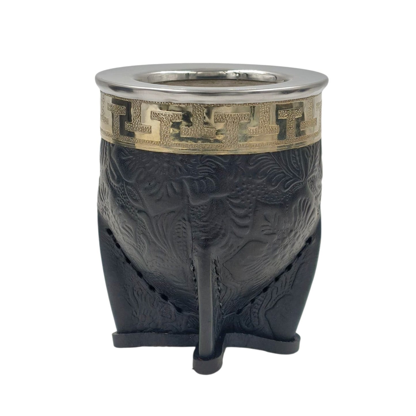 Mate imperial acero texturado fleje en alpaca