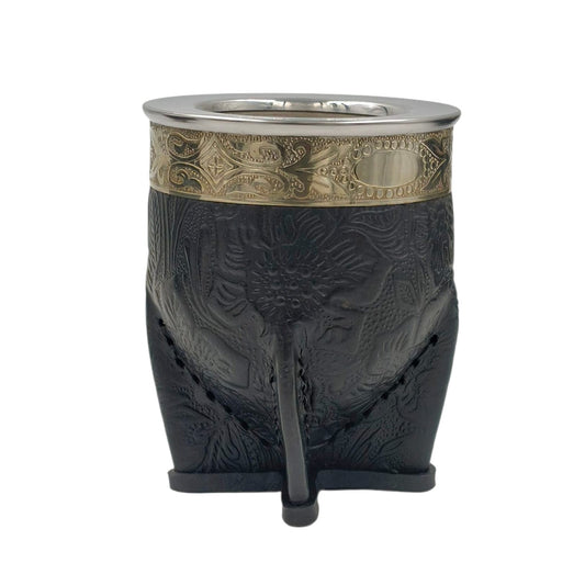 Mate imperial acero texturado fleje en alpaca