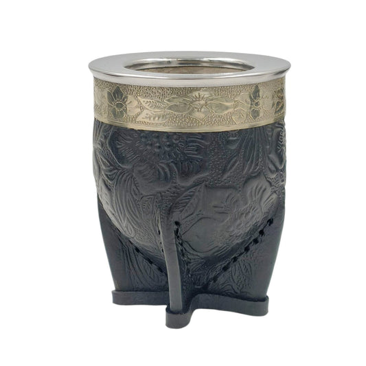 Mate imperial acero texturado fleje en alpaca