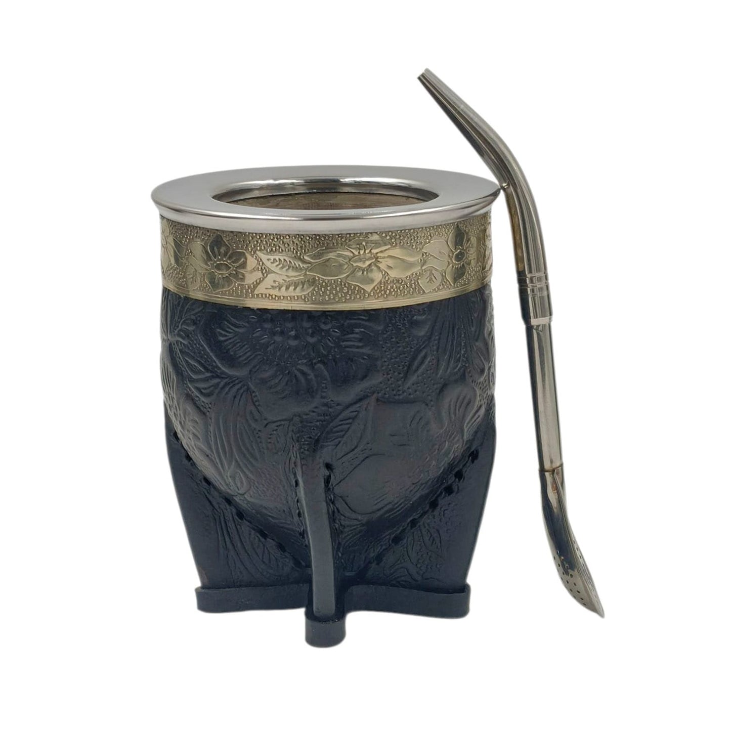 Mate imperial acero fleje en alpaca+ bombilla